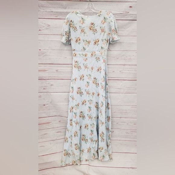 LOVESHACKFANCY Stacy Duster in Peri Floral Maxi Button Dress - Picture 12 of 13